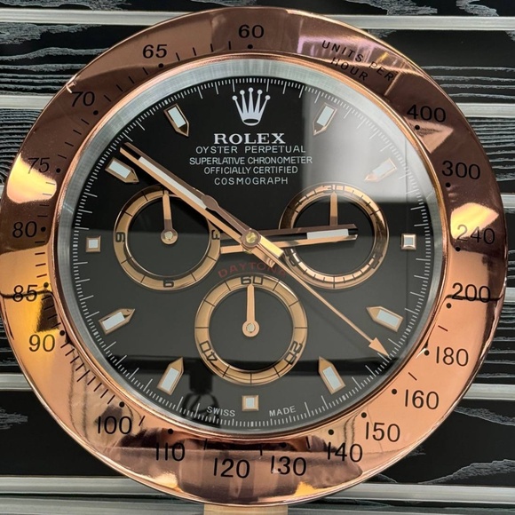 DAYTONA Cosmograph Wall Clock Pink Rose gold bezel insert and black face dial🔥 - Picture 1 of 7